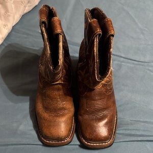 Justin Boots Brown Kids Western Cowboy Boots